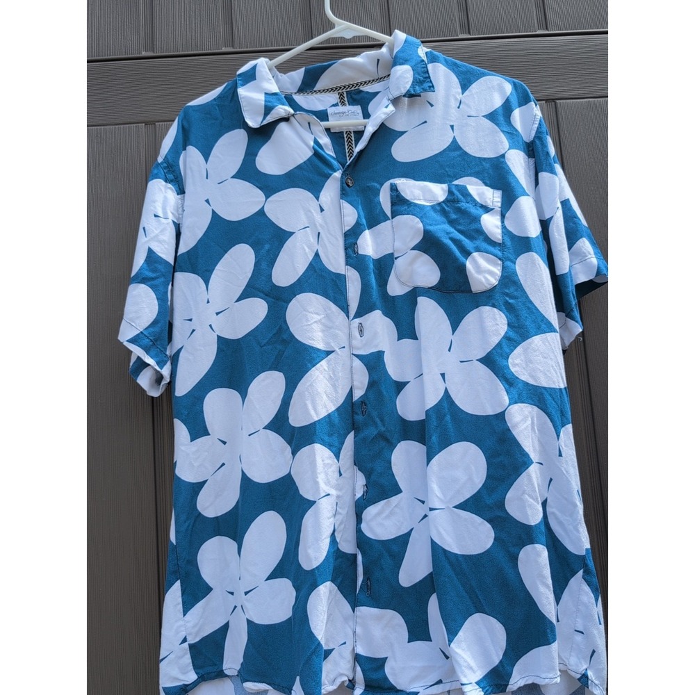 Sovereign Code Shirt Large Button‎ Down Shirt Short Sleeve Casual Cotton